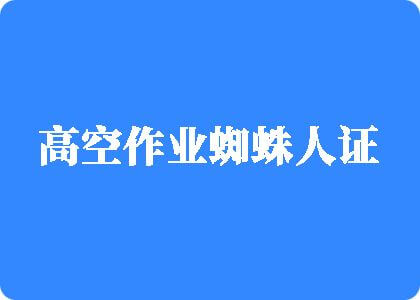 操姑娘的逼视频高空作业蜘蛛人证